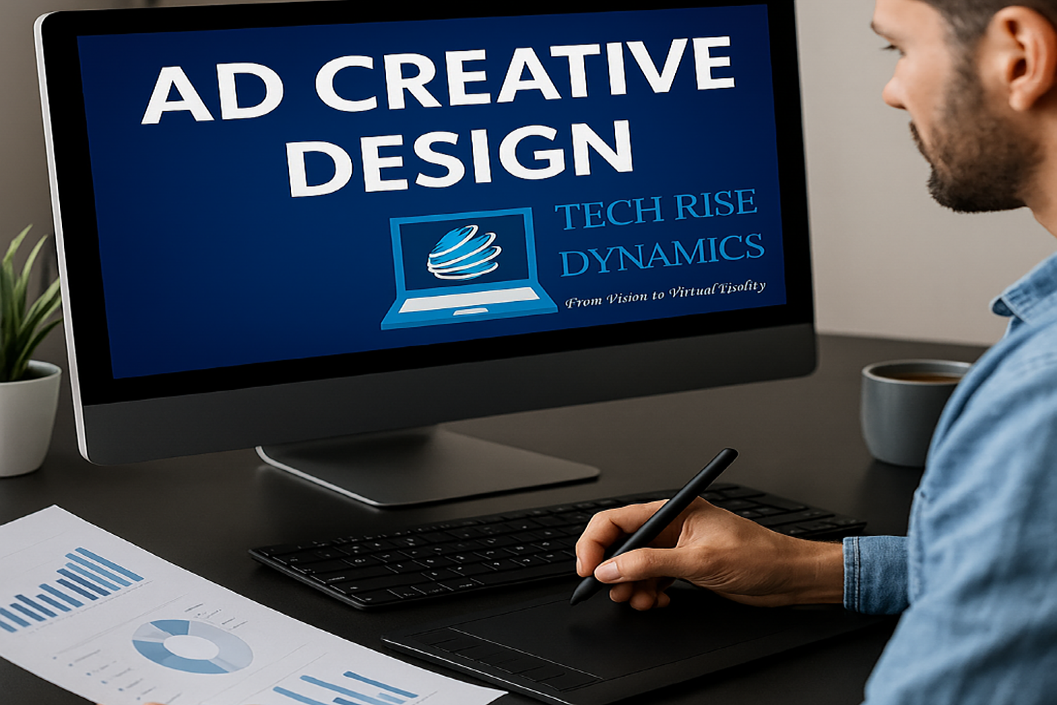 Tech Rise Dynamics Ad Creative Design Service Banner in Delhi, Gurugram, Ghaziabad, Noida, Faridabad