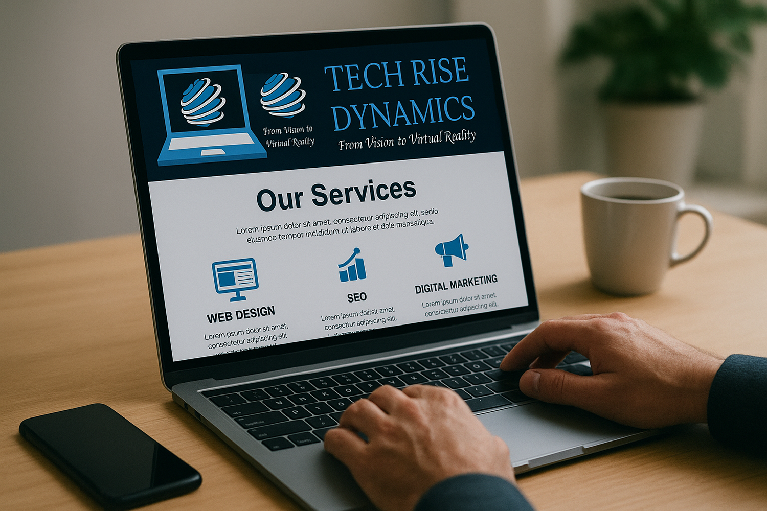 Tech Rise Dynamics Business Website Development Services in Noida, Delhi NCR, Faridabad, Gurugram, and All Over India