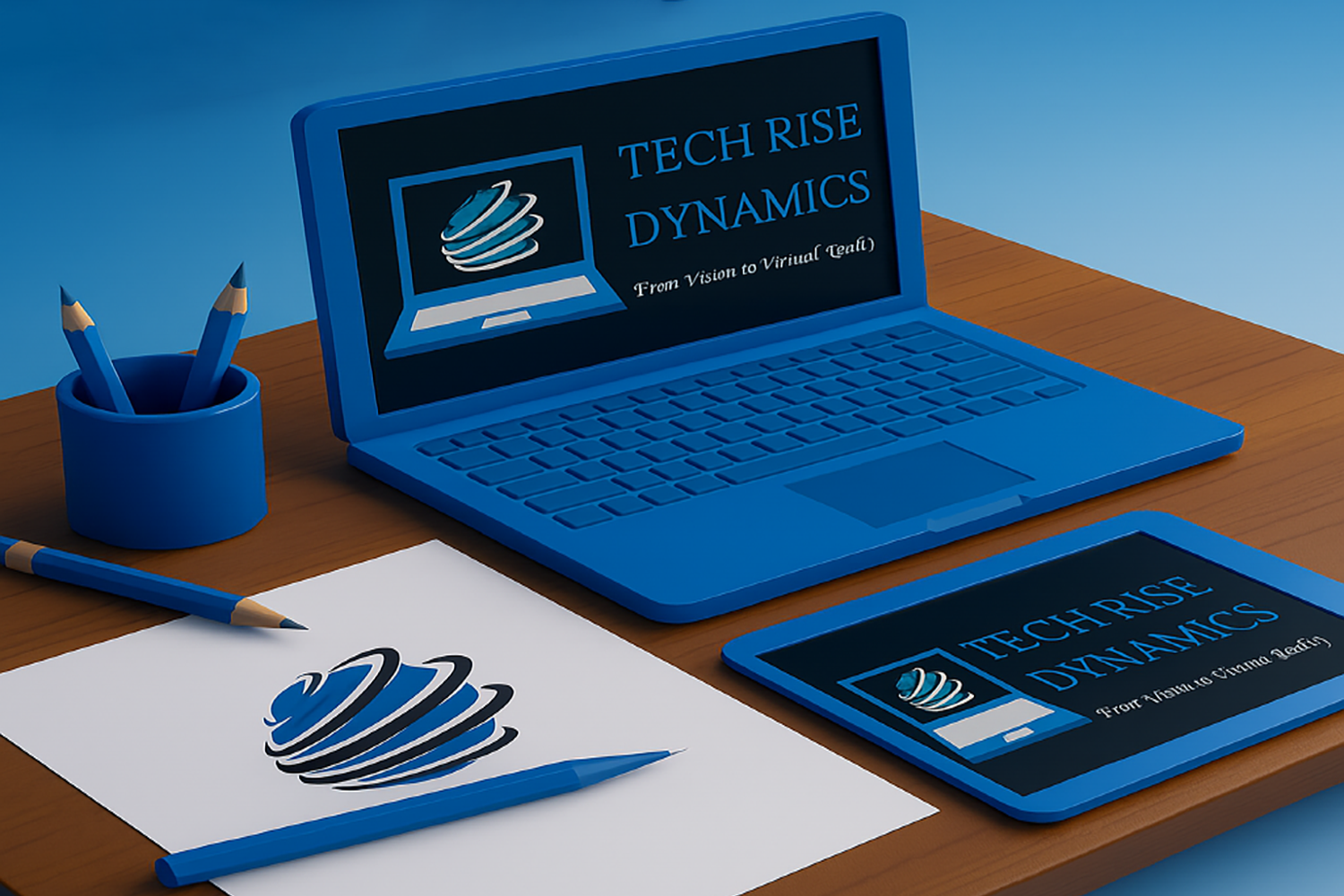 Tech Rise Dynamics Logo Design Service Thumbnail
